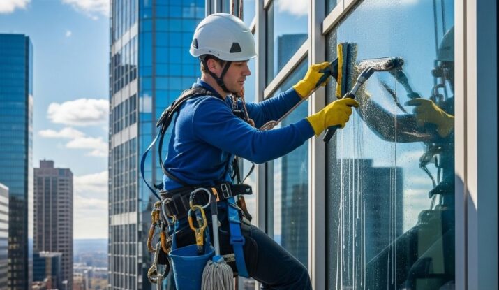 Alturas impecables: cómo una limpieza en altura profesional potencia la imagen y seguridad de tu edificio